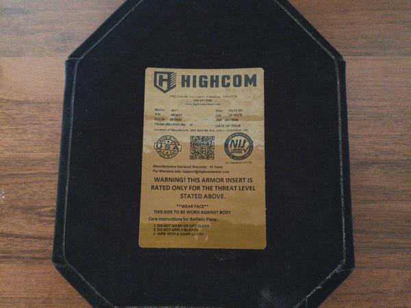 Бронеплита HighCom Guardian 4s17 (NIJ IV / 6 клас) фото